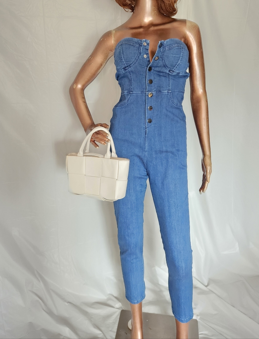 Chic White Woven Mini Bag – Crossbody/Top Handle - Picture 5 of 10
